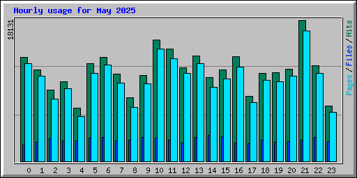 Hourly usage for May 2025