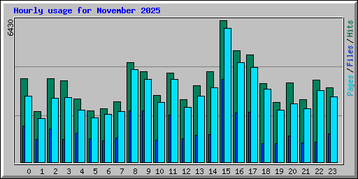 Hourly usage for November 2025